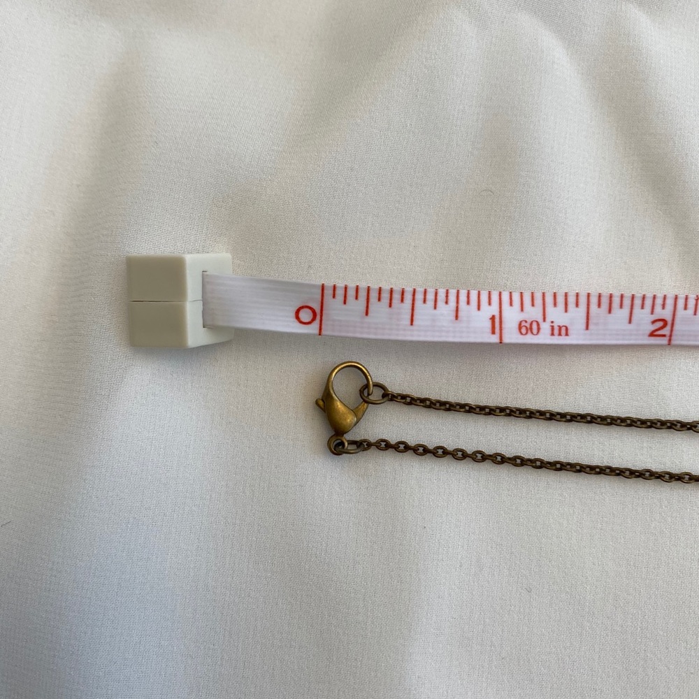 4/$25- Brass Tone Double Circle Necklace Jewelry - Picture 6 of 9